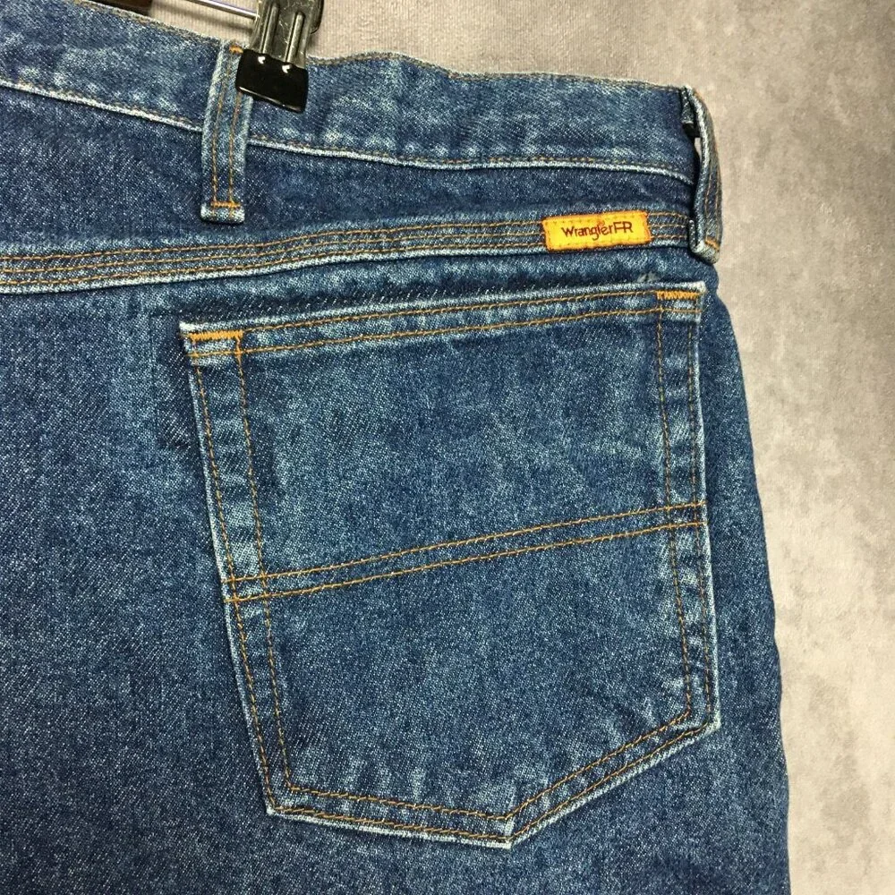 Wrangler FR Mens Flame Resistant Blue‎ Jeans size 46x30 Work Denim Trades Pants